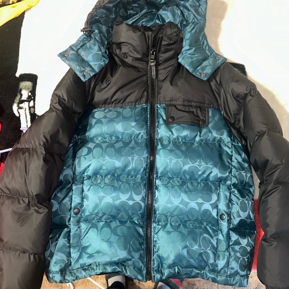 Coach Signature Hooded Puffer Jacket